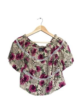 NWT ONE WAY Rose Print Top